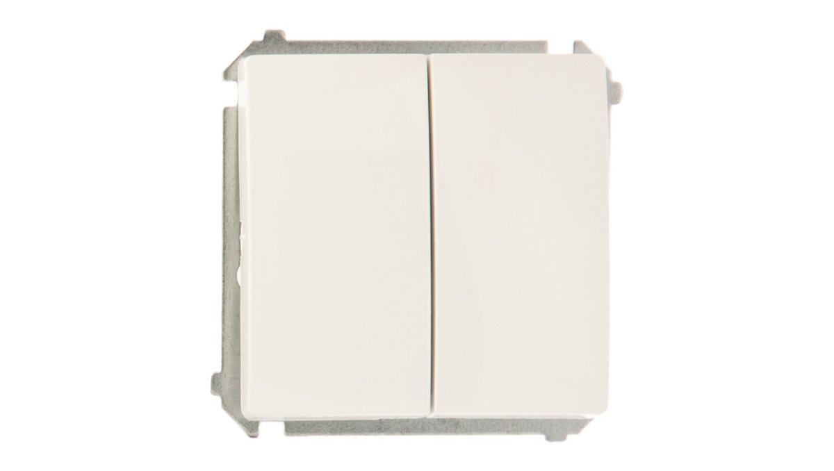 Berker schodowy Kontakt-Simon Basic podwójny biały (BMW6/2.01/11)