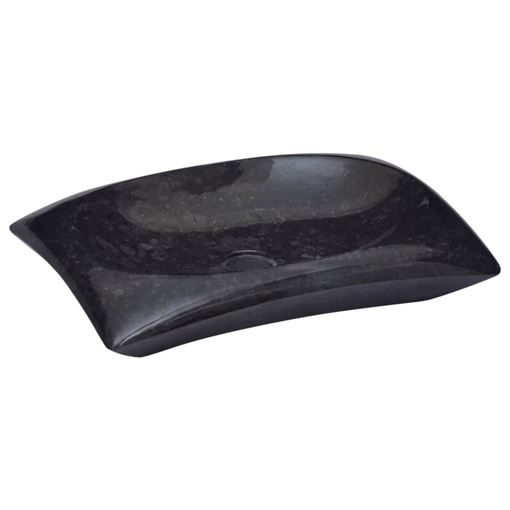vidaXL Lumarko Umywalka, czarna, 50x35x10 cm, marmurowa 149166