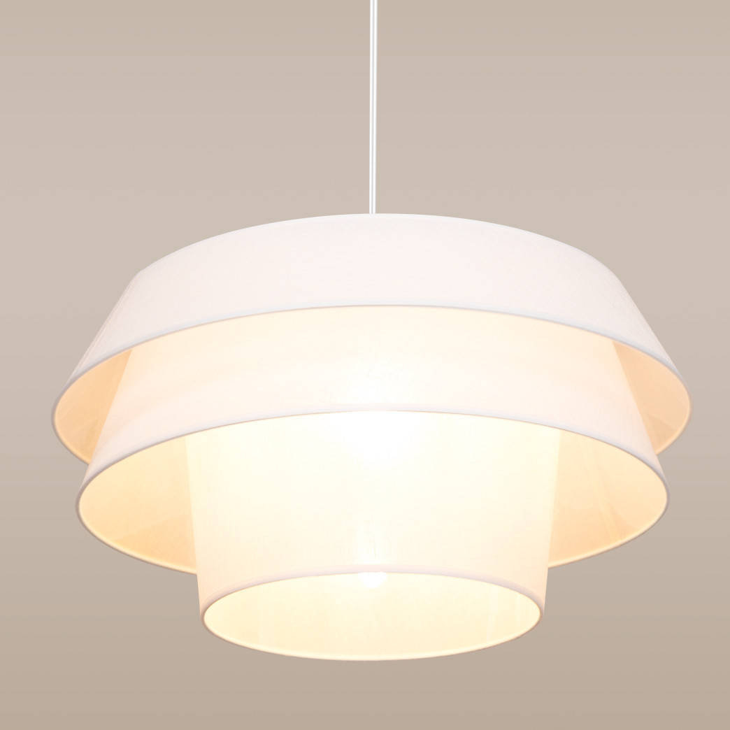 Britop LAMPA wisząca AMAR 160950104 abażurowa OPRAWA okrągły ZWIS loft biały