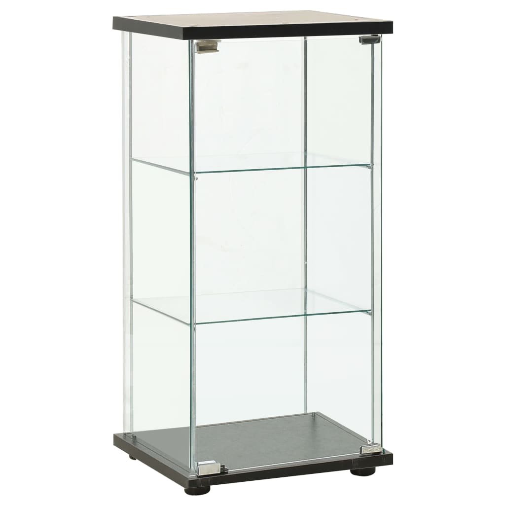 VidaXL Szafka ze szkła hartowanego, czarna 322798 VidaXL
