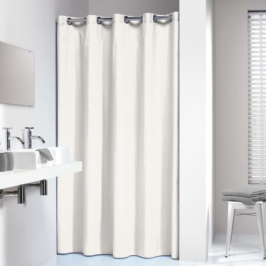 Sealskin Coloris biała zasłonka prysznicowa tekstylna 180x200cm 232211310