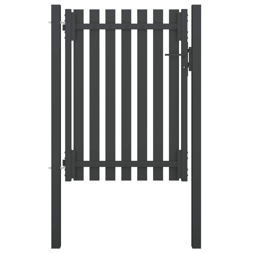 VidaXL Furtka ogrodzeniowa, stalowa, 1 x 1,75 m, antracytowa 146329         VidaXL