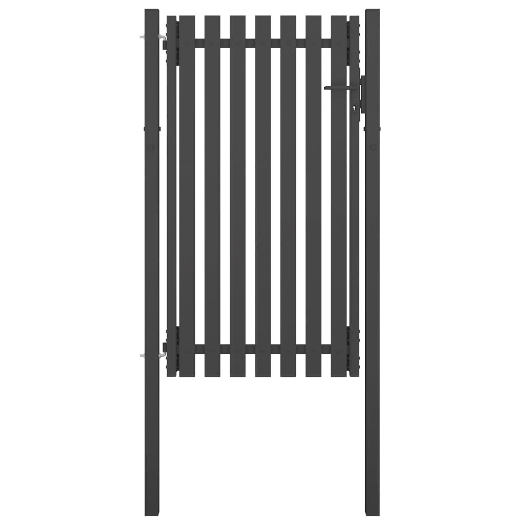 VidaXL Furtka ogrodzeniowa, stalowa, 1 x 2,25 m, antracytowa 146331         VidaXL
