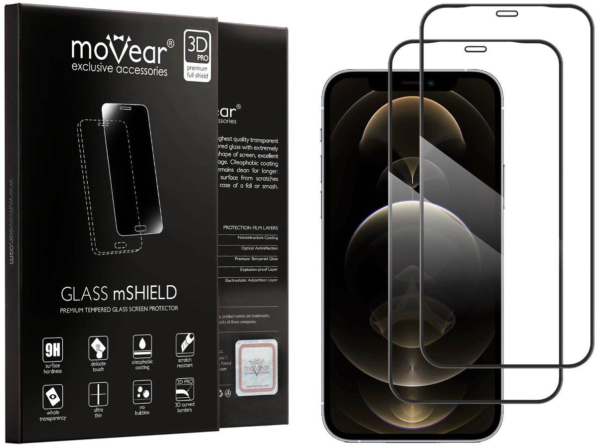 movear 2x Szkło 3D na Cały Ekran iPhone 12 Pro Max