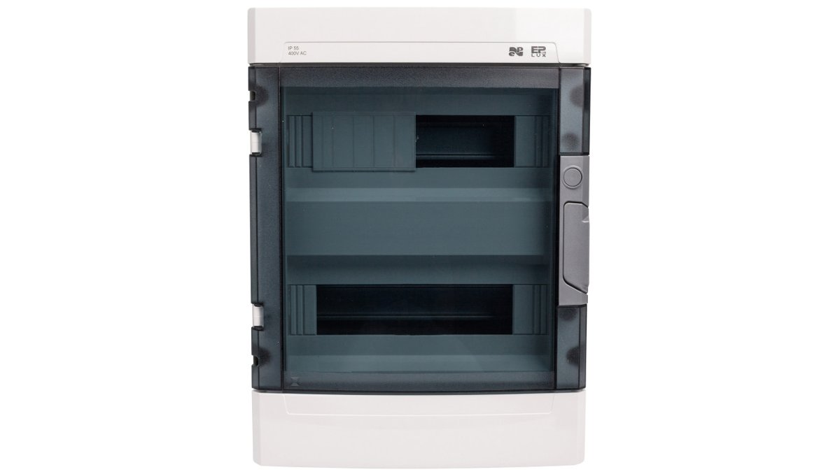 EPN Natynkowa skrzynka bezpiecznikowa do wilgotnych pomieszczeń IP55 podział 2-rzędowy na 26 automatów 1