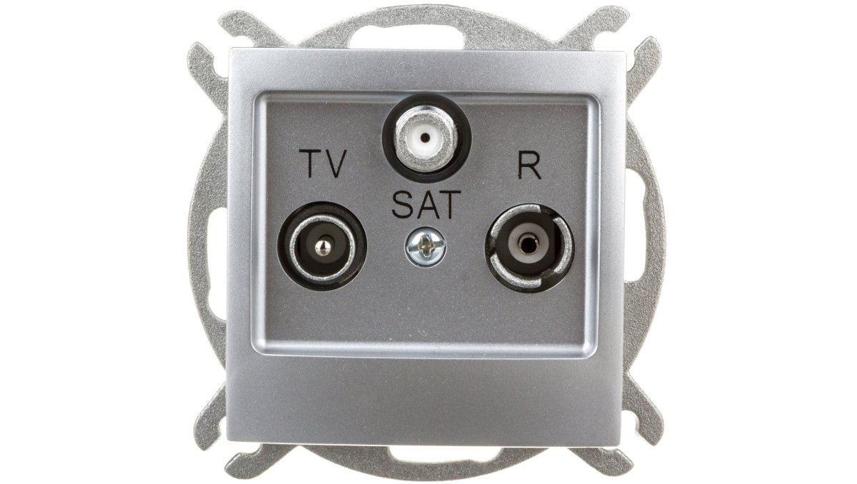 LEDart antenowe RTV-SAT bez ramki - Ospel Impresja GPA-YS/m/18, kolor srebrny