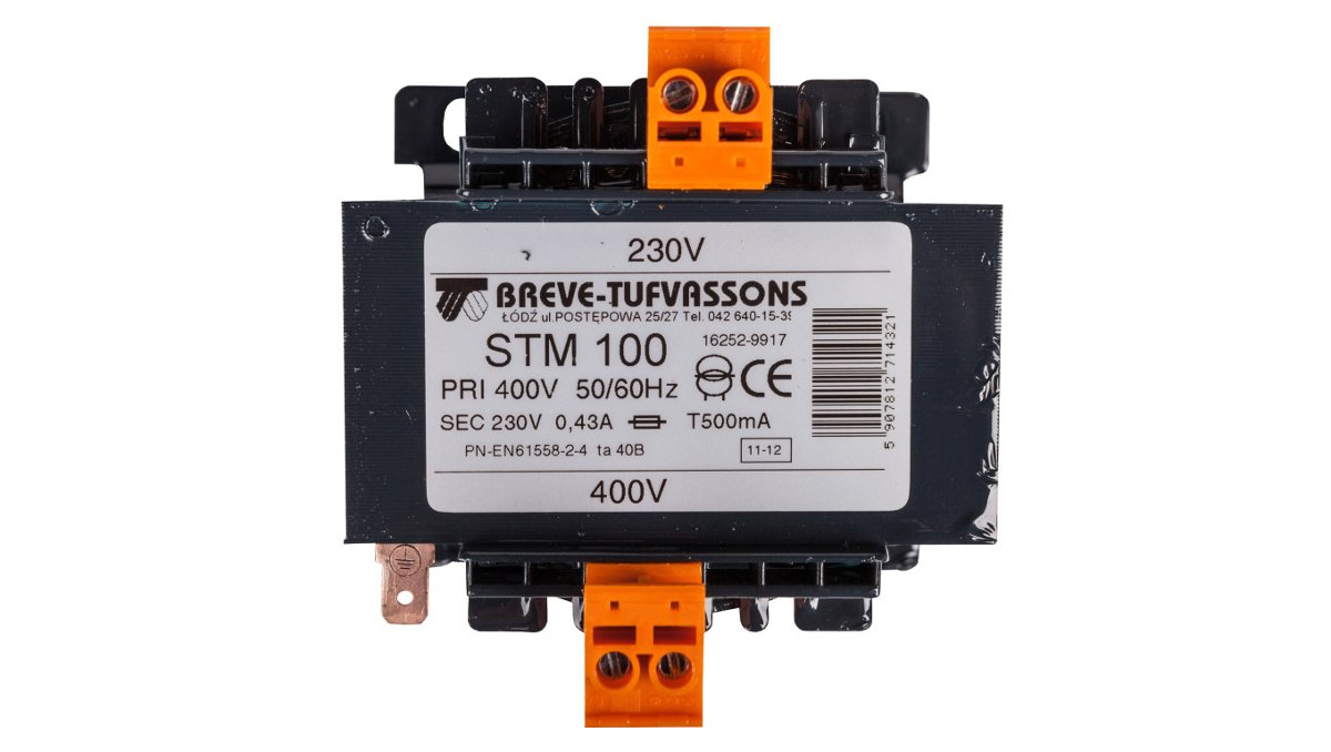 Breve Transformator 1-fazowy STM 100VA 400/230V 16252-9917 9917