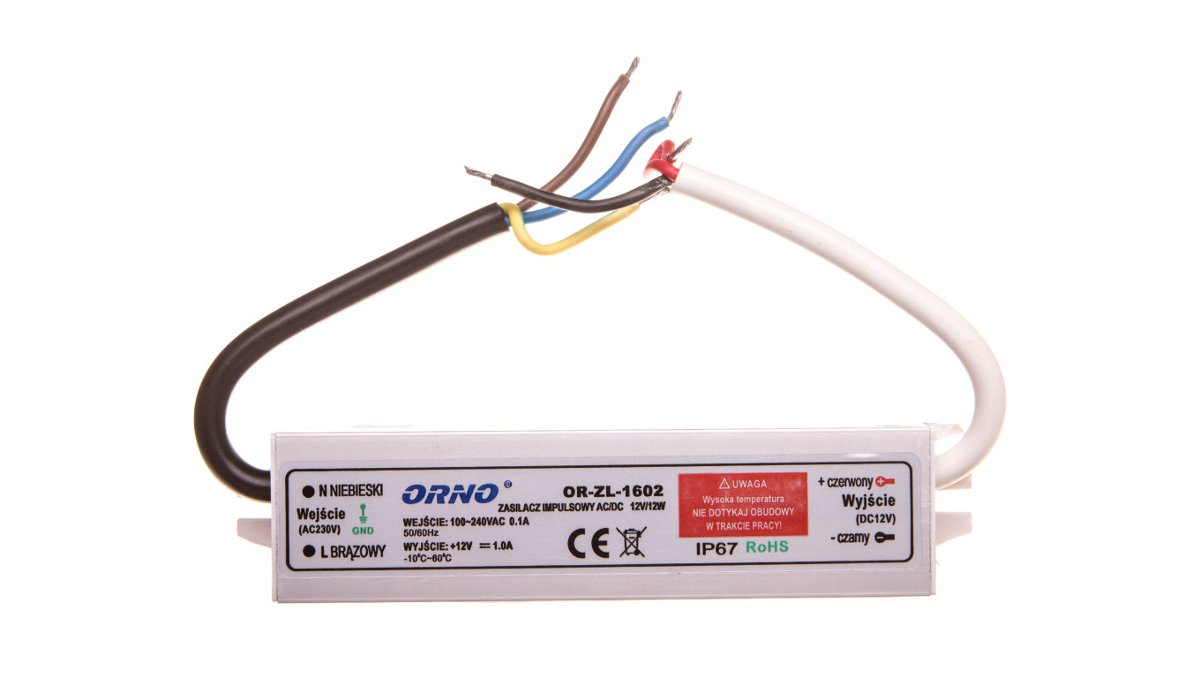 Orno Zasilacz do oświetlenia LED ZL-1611 12V 12 Watt)