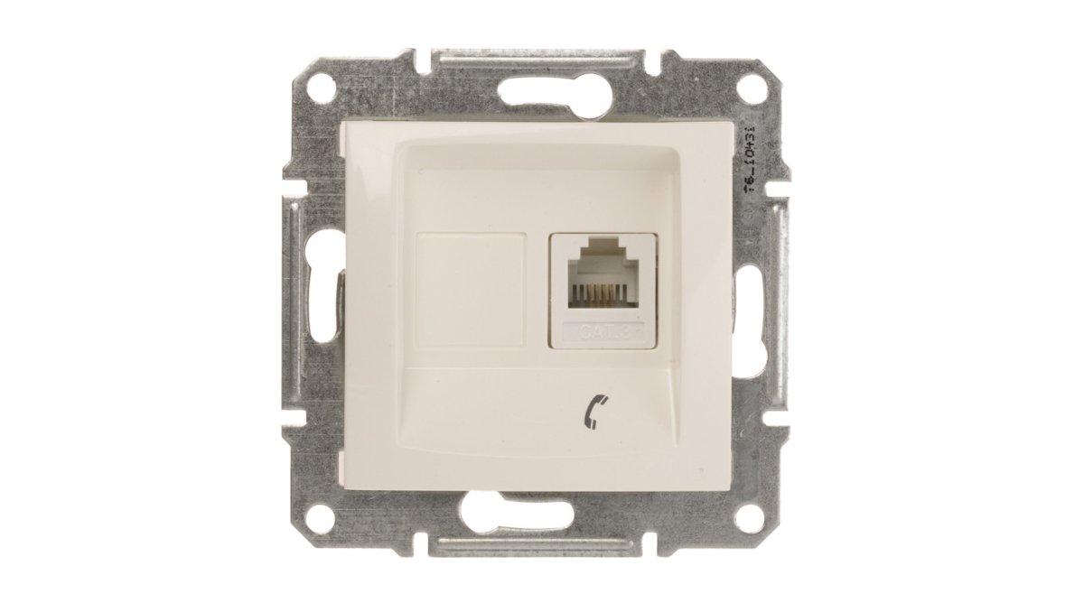 Schneider Electric Schneider Sedna kremowy gniazdo telefoniczne 1 SDN4101123