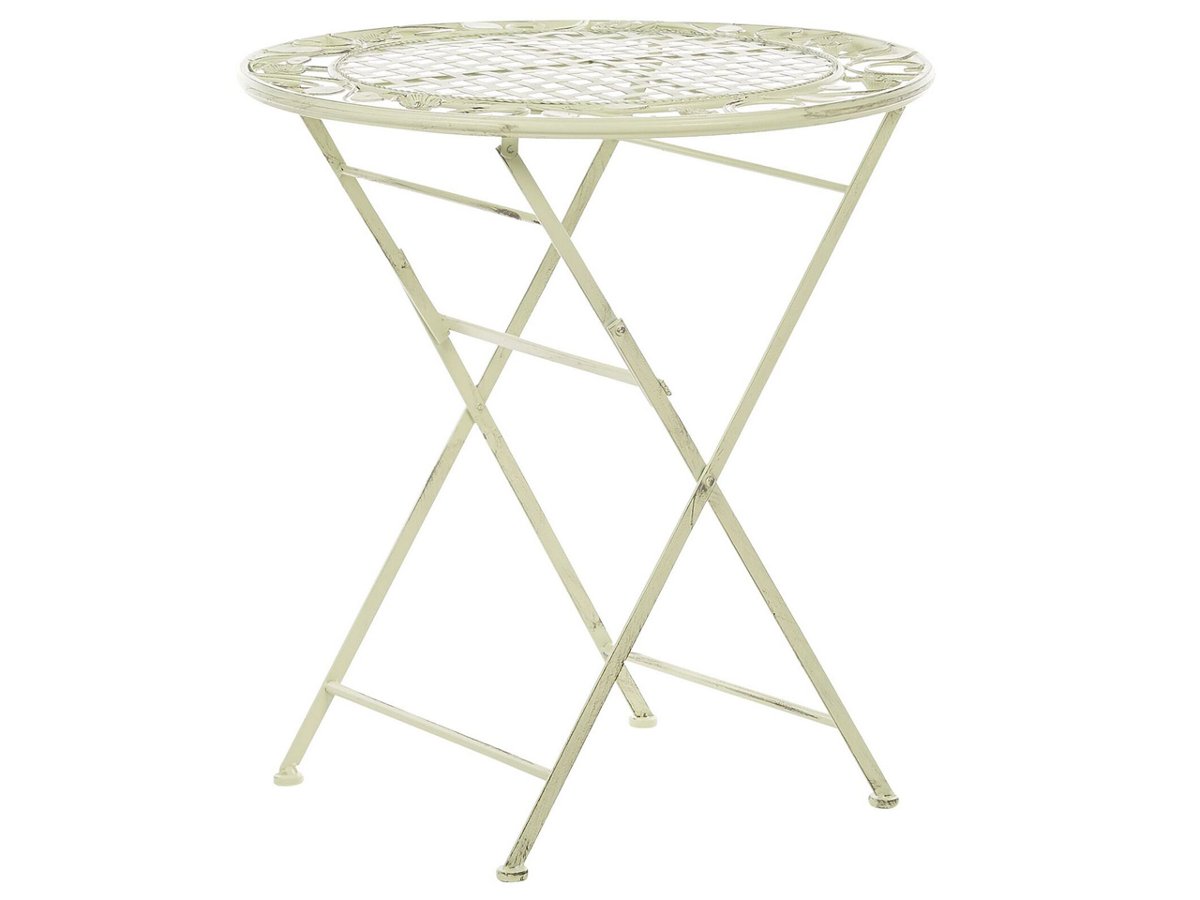 Stolik ogrodowy metalowy ø 70 cm zielony BIVIO