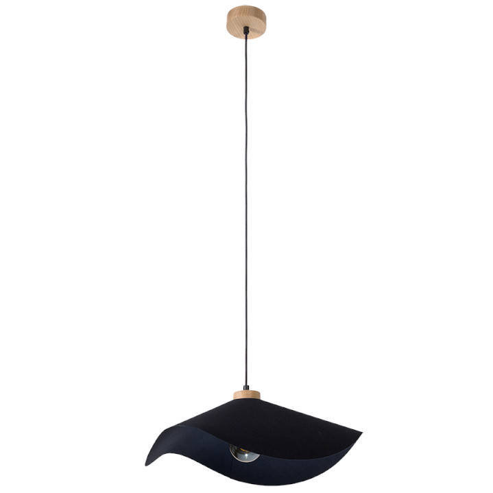 Britop LAMPA wisząca HATTU 1614119174 vintage OPRAWA materiałowy ZWIS hampton czarny