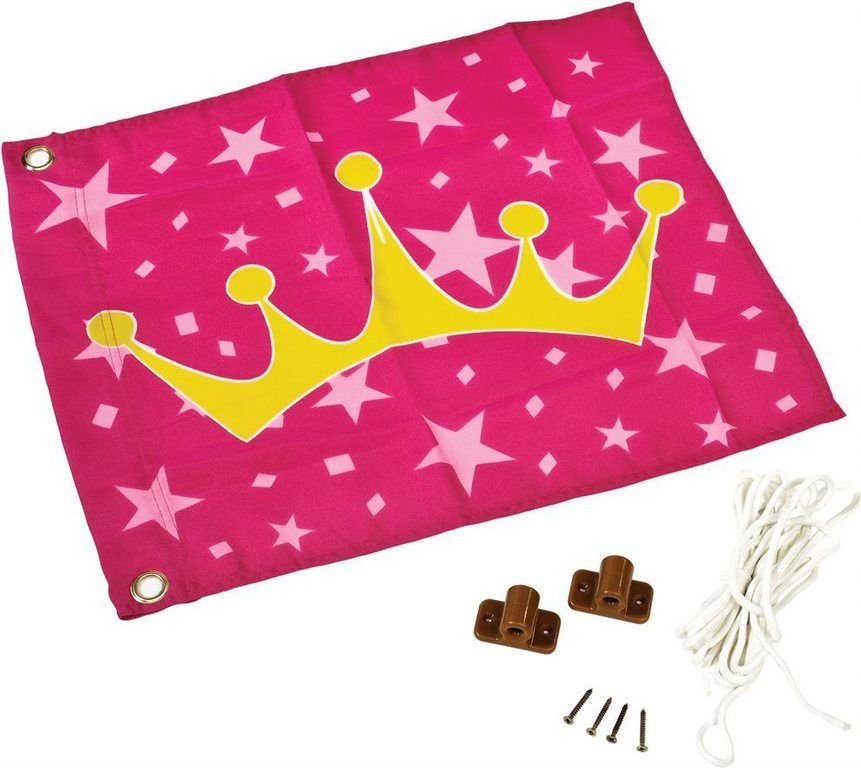 Pragma AXI Flaga z koroną księżniczki, różowo-żółta, 55x45 cm, A507.010.00