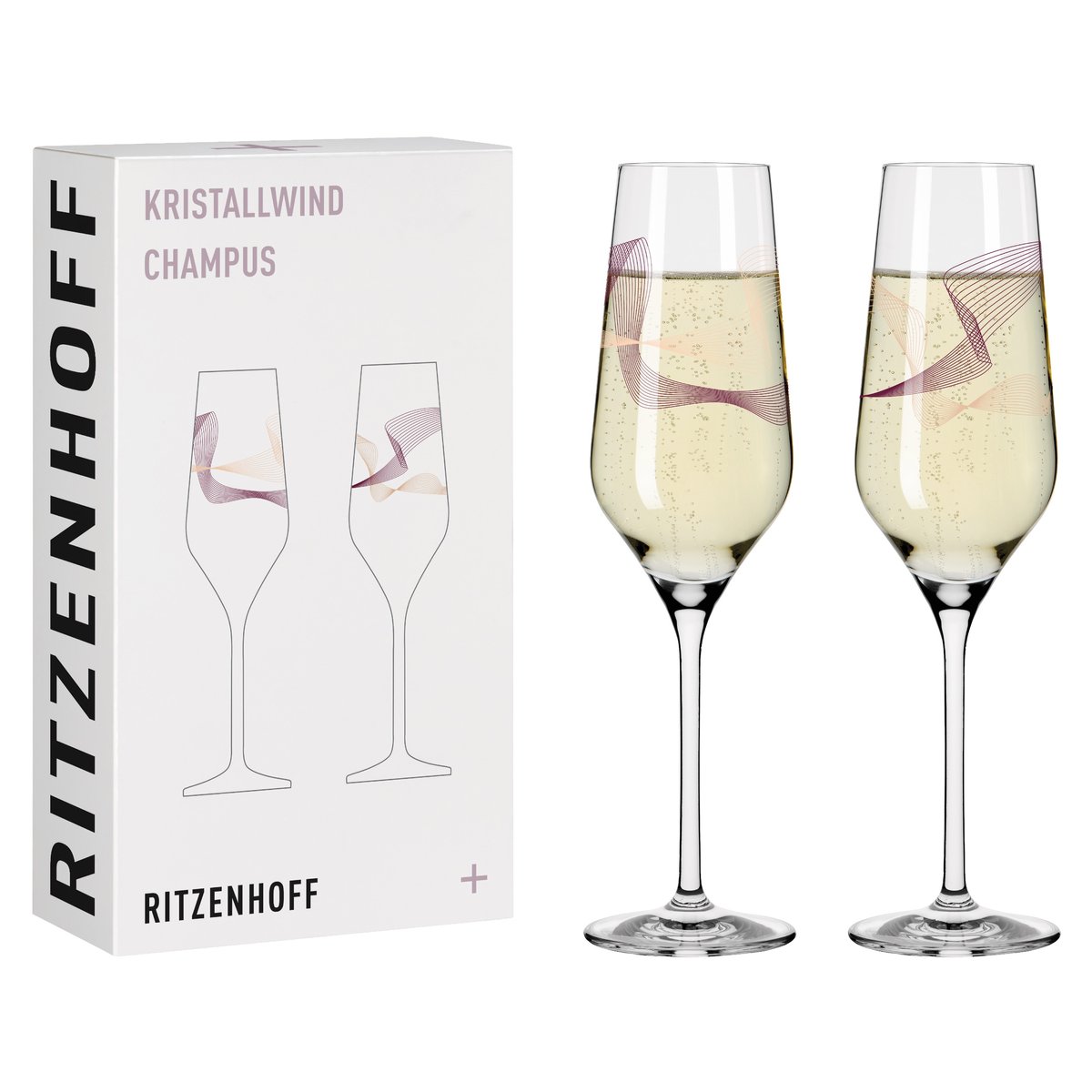 Zestaw 2 kieliszków do szampana Ritzenhoff Crystal Wind, Romi Bohnenberg #1
