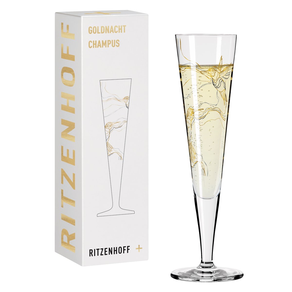 Kieliszek do szampana Ritzenhoff Golden Night, Marvin Benzoni #2