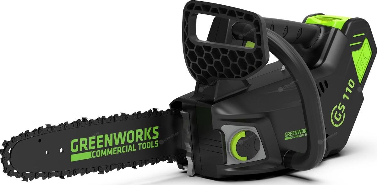 Greenworks Tools akumulatorowa piła łańcuchowa GD40TCS (litowo-jonowa 40 V 12 m/s prędkość łańcucha 25 cm długość miecza 120 ml pojemność zbiornika oleju wydajny bezszczotkowy silnik bez akumulatora i