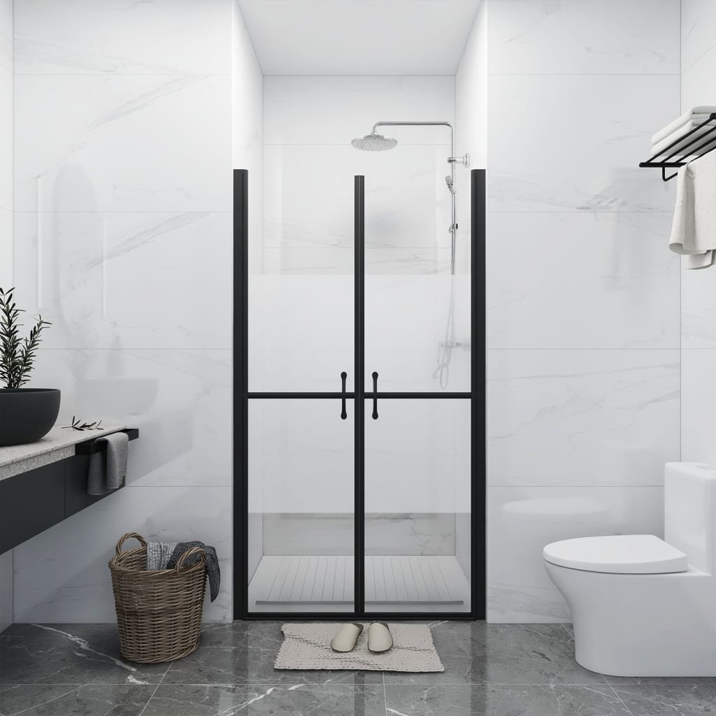 shumee Drzwi prysznicowe szkło częściowo mrożone ESG 93 96)x190 cm