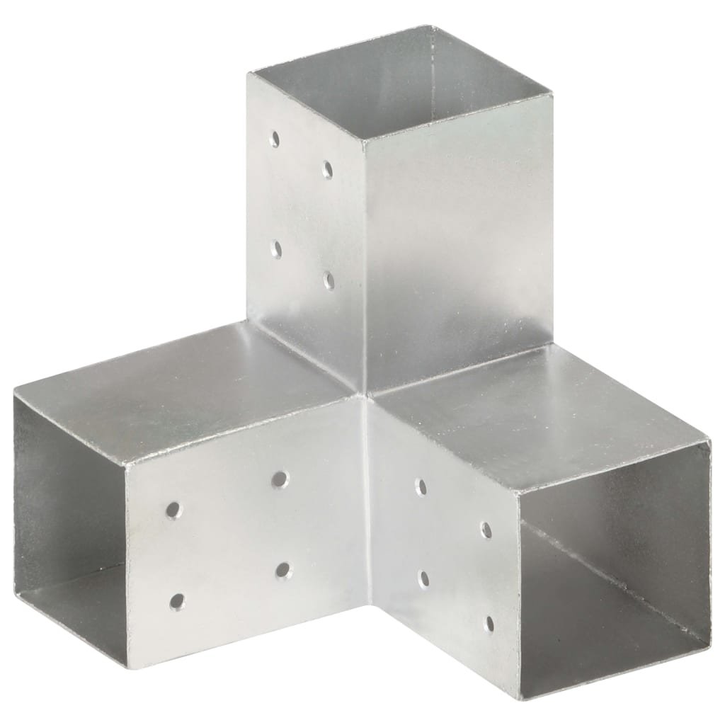vidaXL Łącznik do słupków w kształcie Y, metalowy, 81x81 mm