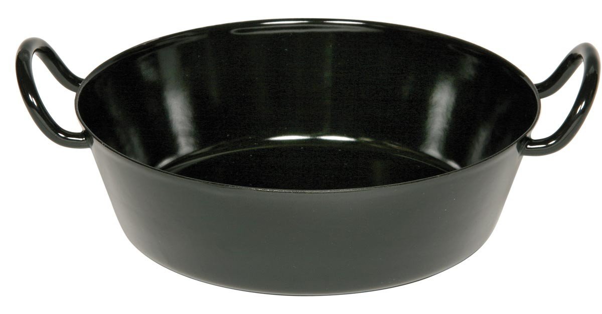 Riess Patelnia głęboka ceramiczna 40 cm do kotletów CLASSIC Schwarzemaille
