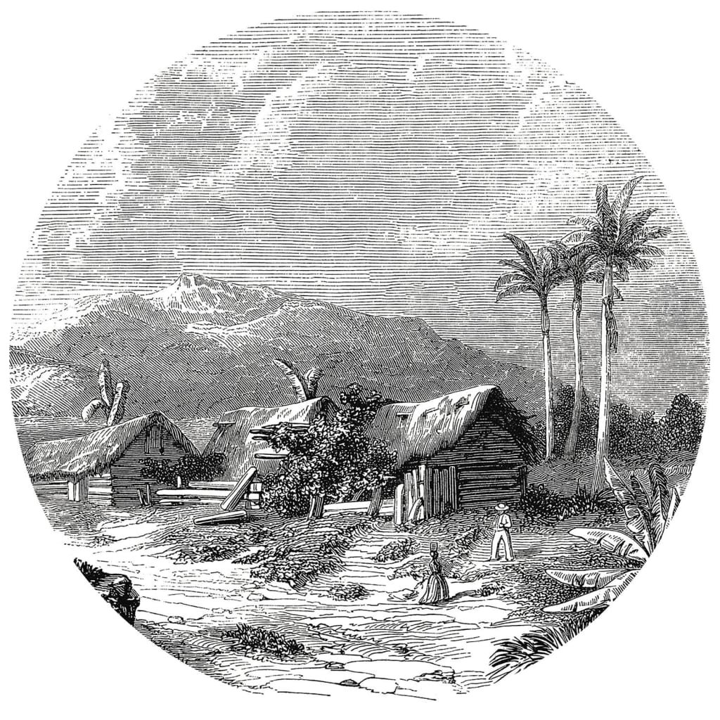 Goldlabels Agency WallArt Okrągła fototapeta Landscape of Guadeloupe, 190 cm