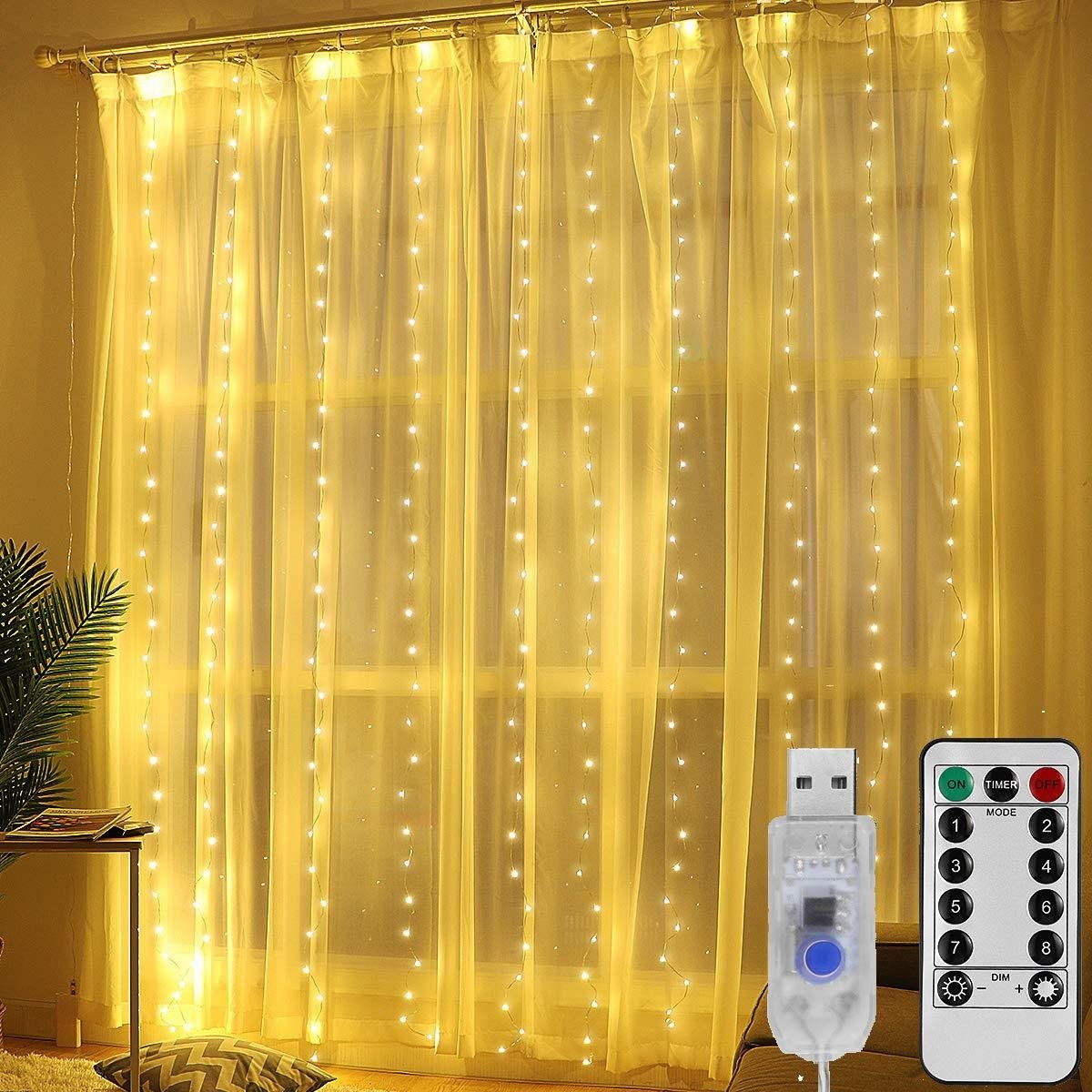 Kurtyna Mikro Led Drucik 3X3 Lampki Sople Pilot - Kolory