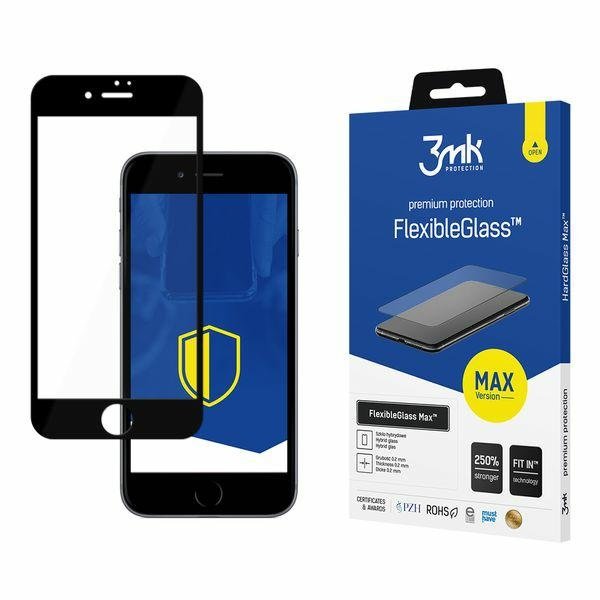 3MK Apple iPhone 7/8/SE 2020 Black - FlexibleGlass Max