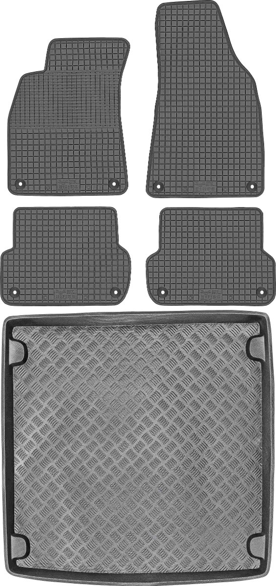 Audi A4 B6 B7 Kombi od 2001-2007r. Bagażnik MIX-PLAST 11004 + Dywaniki MAX-DYWANIK 800117