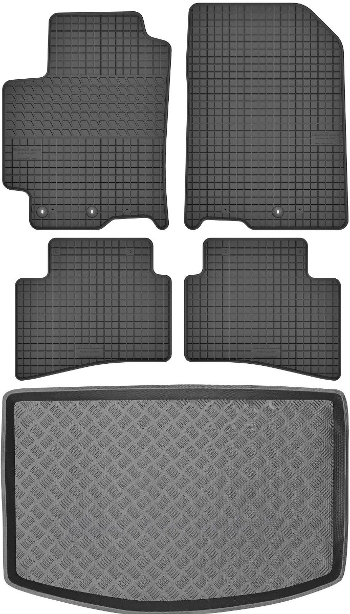 Kia Rio IV Hatchback od 2017r. Bagażnik MIX-PLAST 34045 + Dywaniki MOTOHOBBY 180207