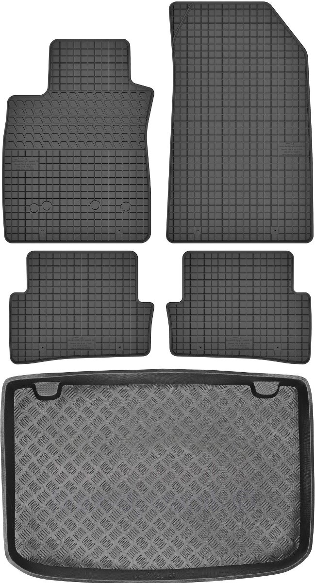Renault Clio IV Hatchback od 2012-2019r. Bagażnik MIX-PLAST 25059 + Dywaniki MOTOHOBBY 170509
