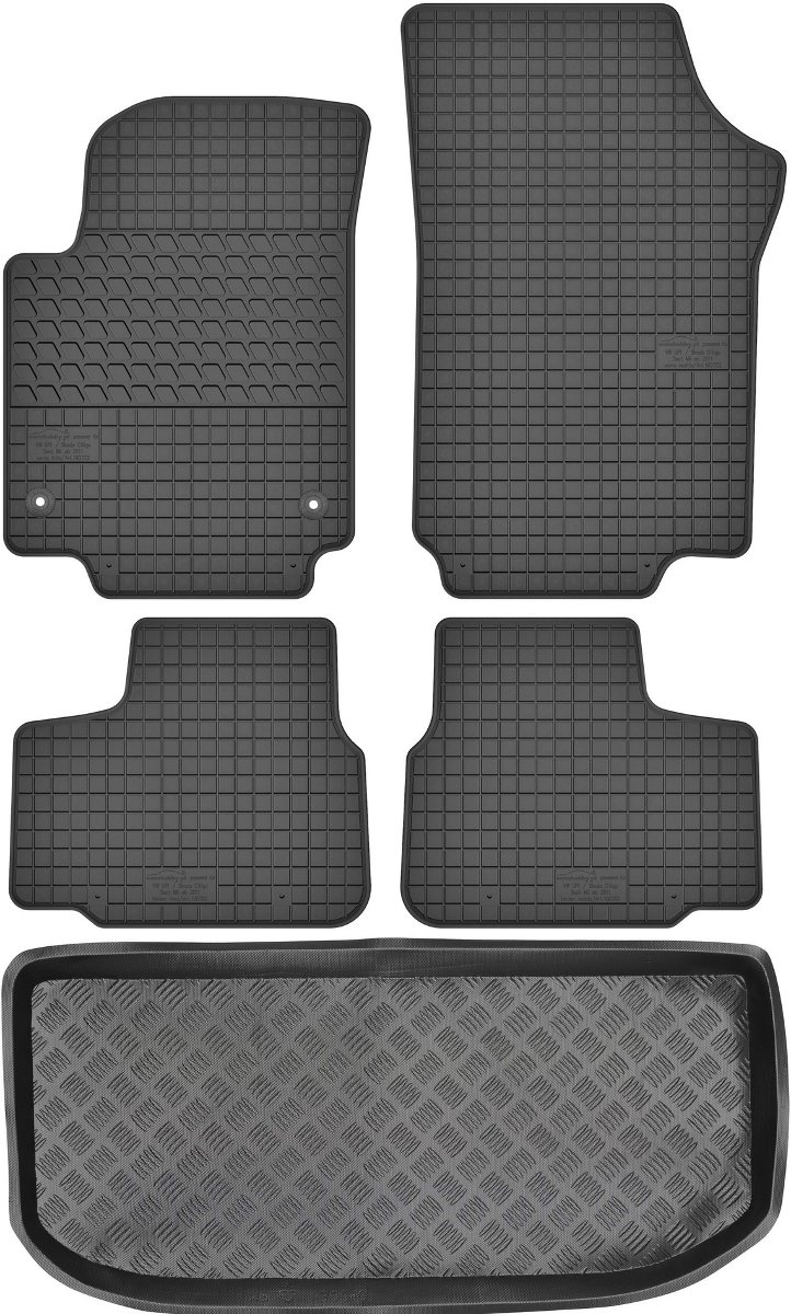 Volkswagen Up Hatchback od 2011-2020r. Bagażnik MIX-PLAST 30040 + Dywaniki MOTOHOBBY 160702