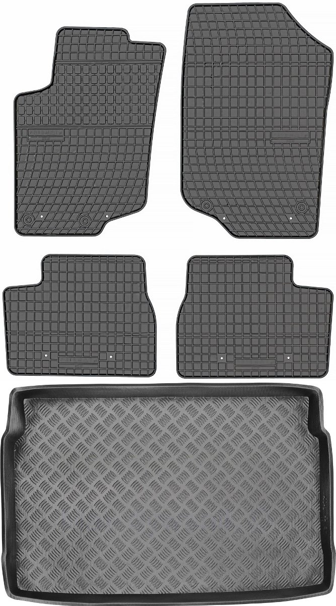 Peugeot 207 Hatchback od 2006-2012r. Bagażnik MIX-PLAST 24004 + Dywaniki PRISMAT 1516