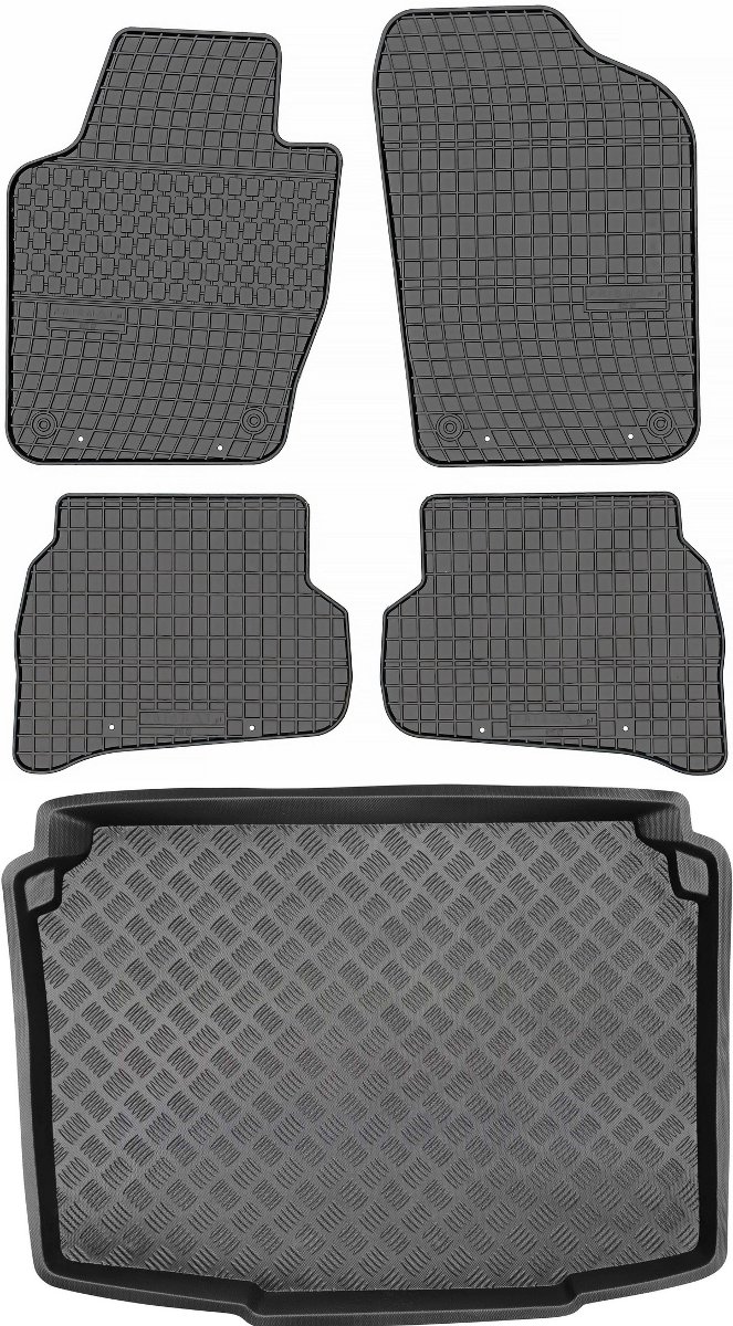 Seat Ibiza IV Hatchback od 2008-2017r. Bagażnik MIX-PLAST 27009 + Dywaniki PRISMAT 1510
