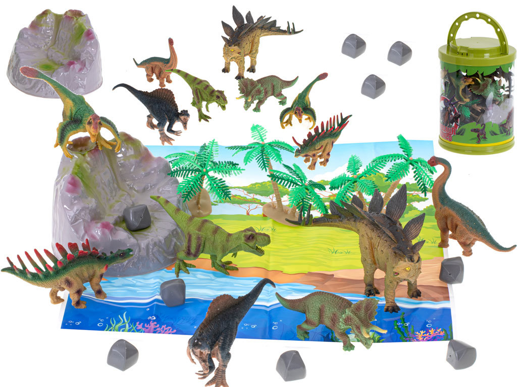 NoName Figurka Zwierzęta edukacyjne dinozaury + mata i akcesoria KX5840