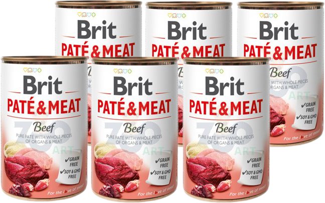 Brit Pate&Meat Beef WOŁOWINA 6 x 400g PATE-400-BE-6