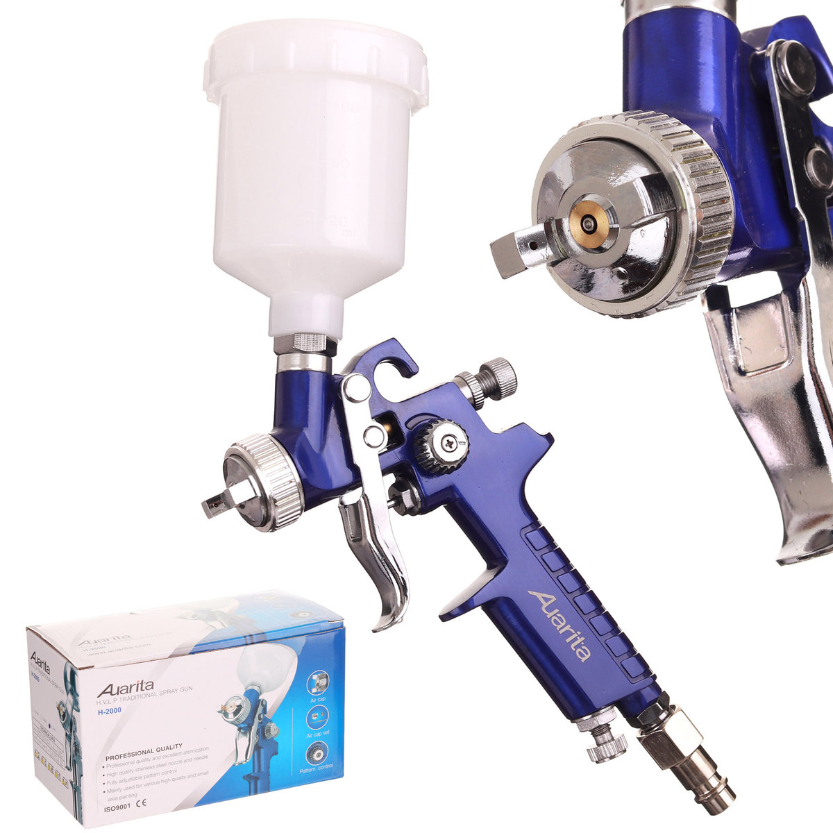 Pistolet lakierniczy AUARITA MINI HVLP H-2000P Dysza 0,5mm