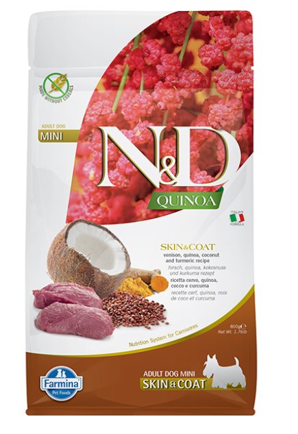 Farmina N&D Quinoa Skin & Coat Venison 0,8 kg