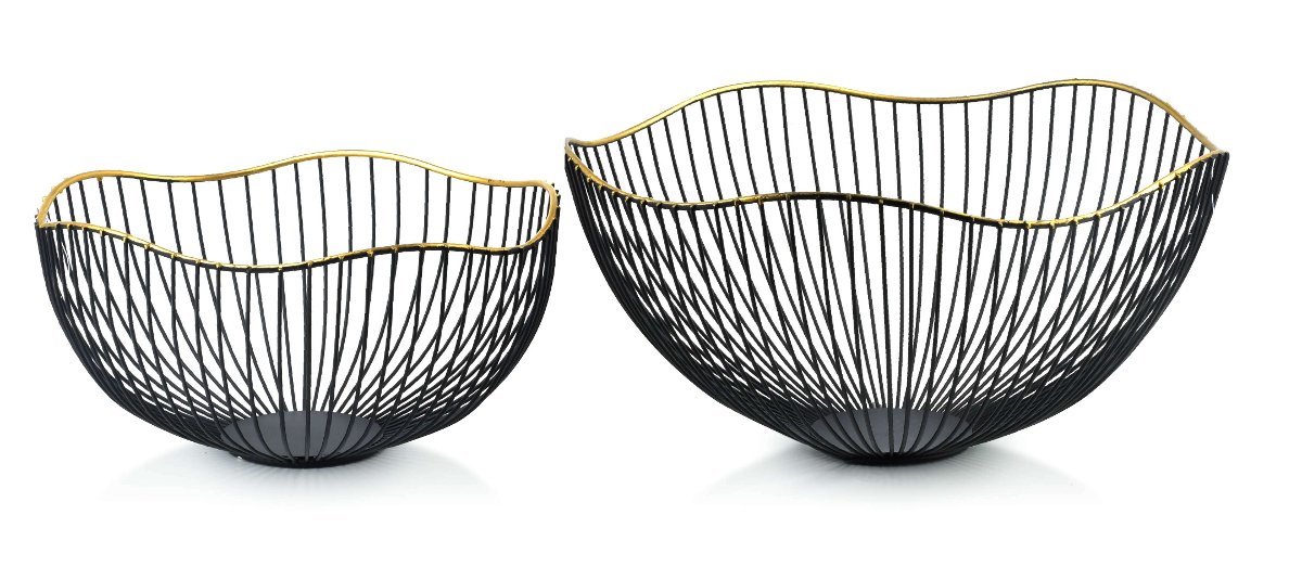 Lumarko Lumarko Komplet 2 Misek Dekoracyjnych 25,5xh:11cm/32xh:13,5cm HTOP0530 Mondex