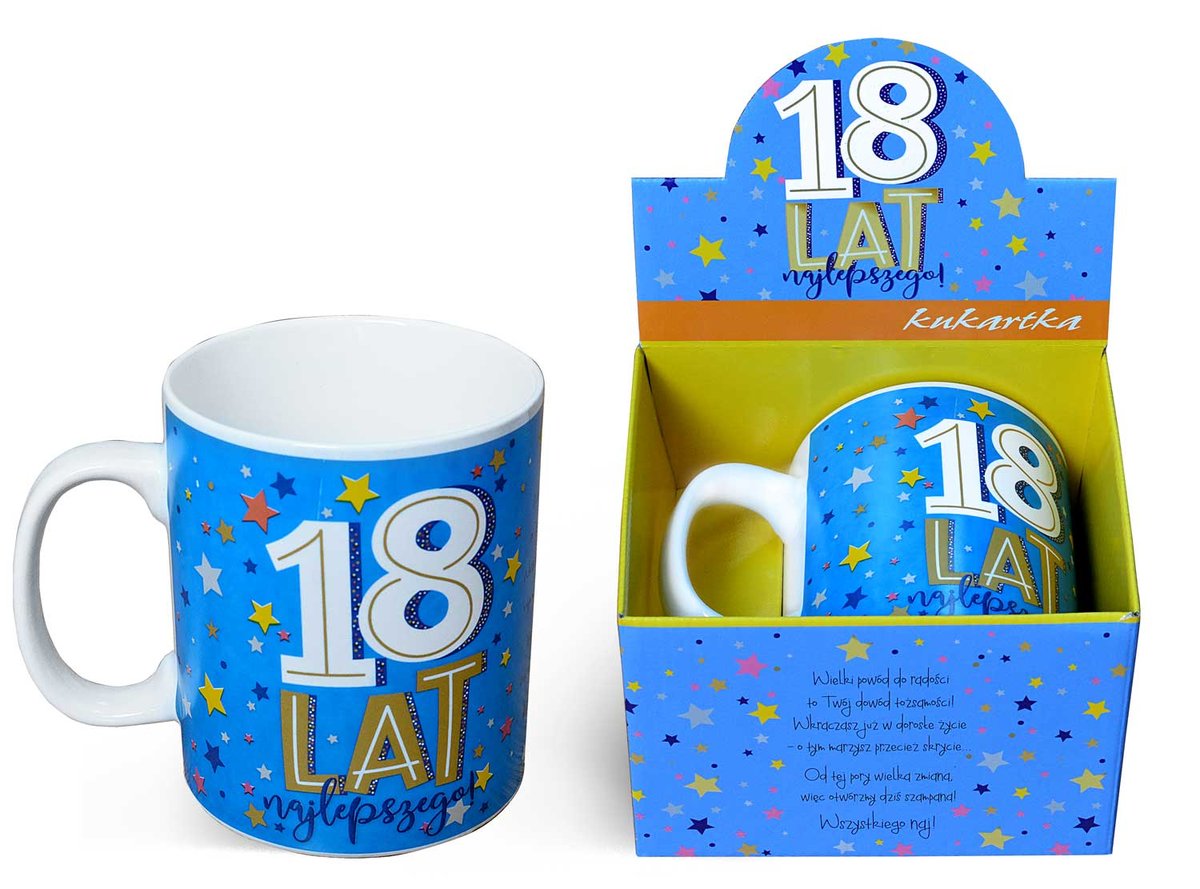 Kubek Gigant G049 Urodziny 18! Najlepszego
