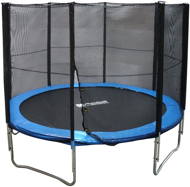 Trampolina 305 cm, 3 nogi W - zestaw z siatką zabezpieczając