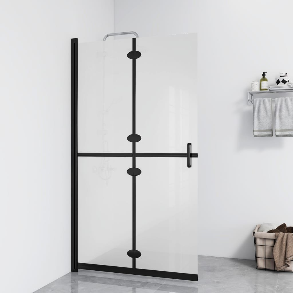 shumee Składana ścianka prysznicowa mrożone szkło ESG 120x190 cm