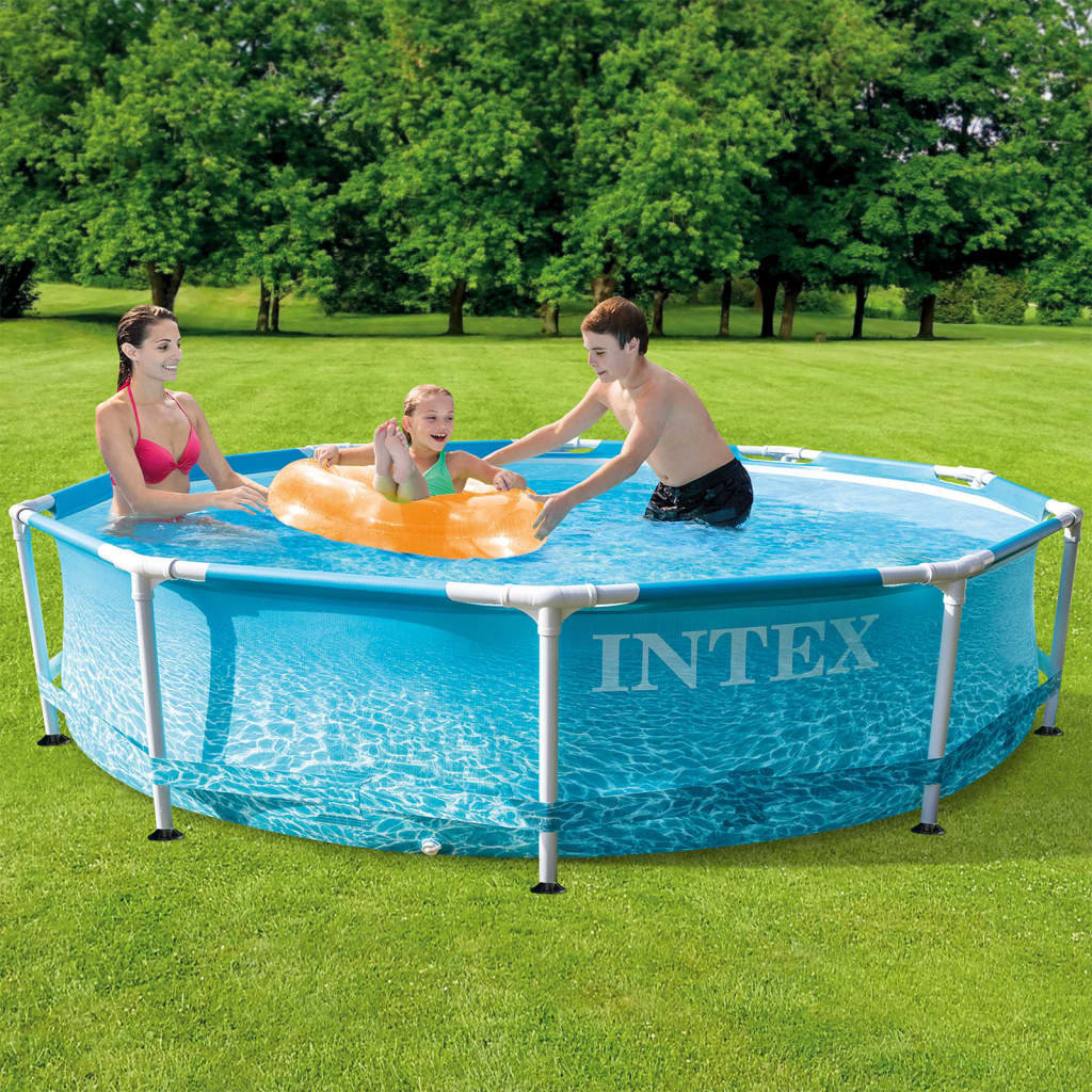 vidaXL Intex Basen Beachside z metalową ramą, 305x76 cm