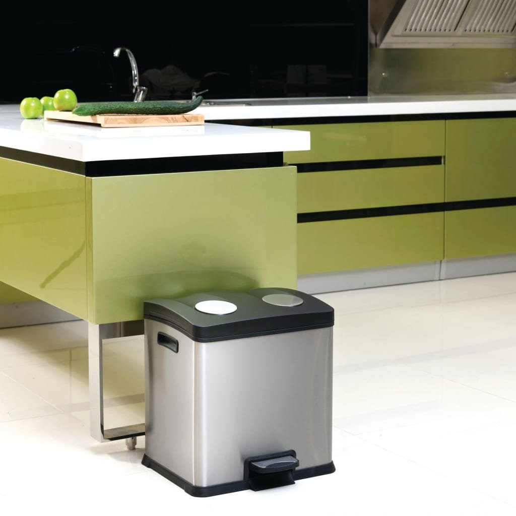 EKO Recycle Bin rejoice Step, metalowy, ze stali szlachetnej matowa VB 922824