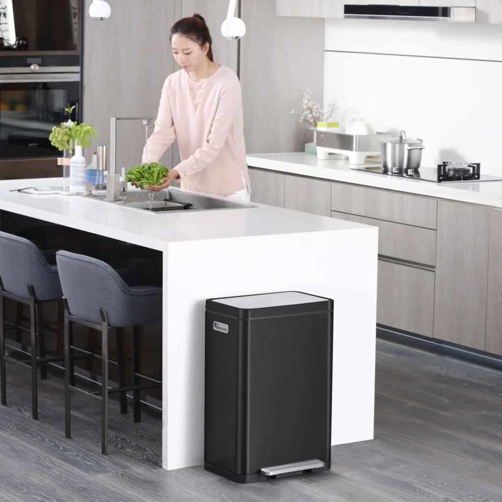 Vepa Bins EKO Kosz na śmieci z pedałem X-Cube, 2x20 L, czarny