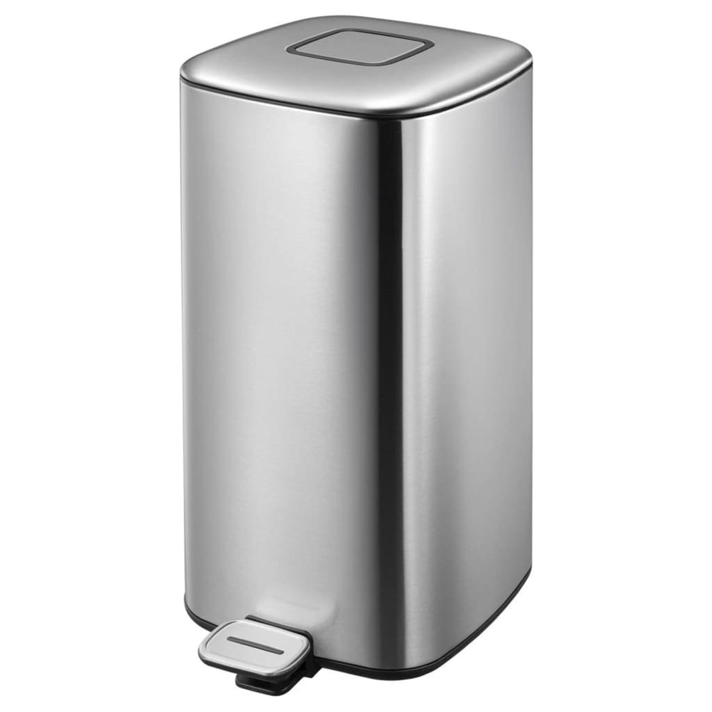 Vepa Bins EKO Kosz na śmieci z pedałem Regent, 32 L, matowy, srebrny