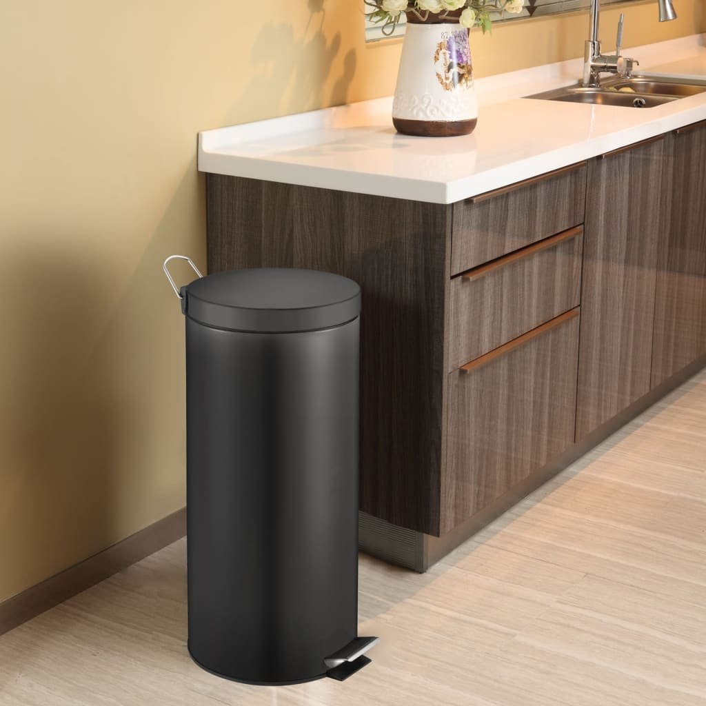 V-Part VB 222230 kosz kosz na śmieci z pedałem 30 litrów, czarna VB 222230
