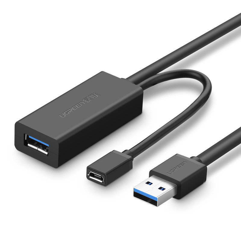 UGREEN ugreen USB 3.0 Aktywny przedłużacz wtyczka kabla A na gniazdo A Aktywny z wzmocnienia sygnału i Repeater 10 m 20827