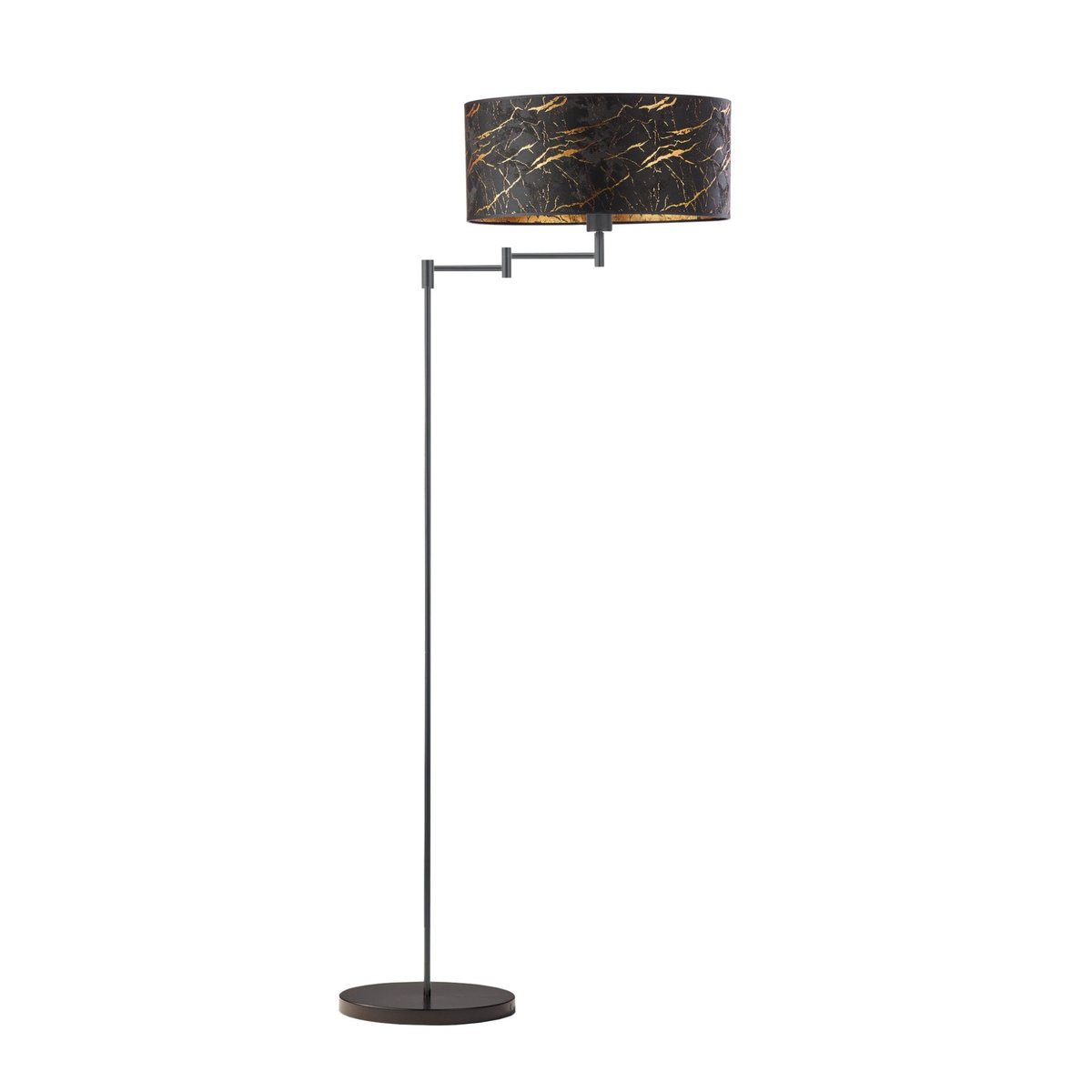 Ruchoma lampa podłogowa CANCUN MARMUR, czarny