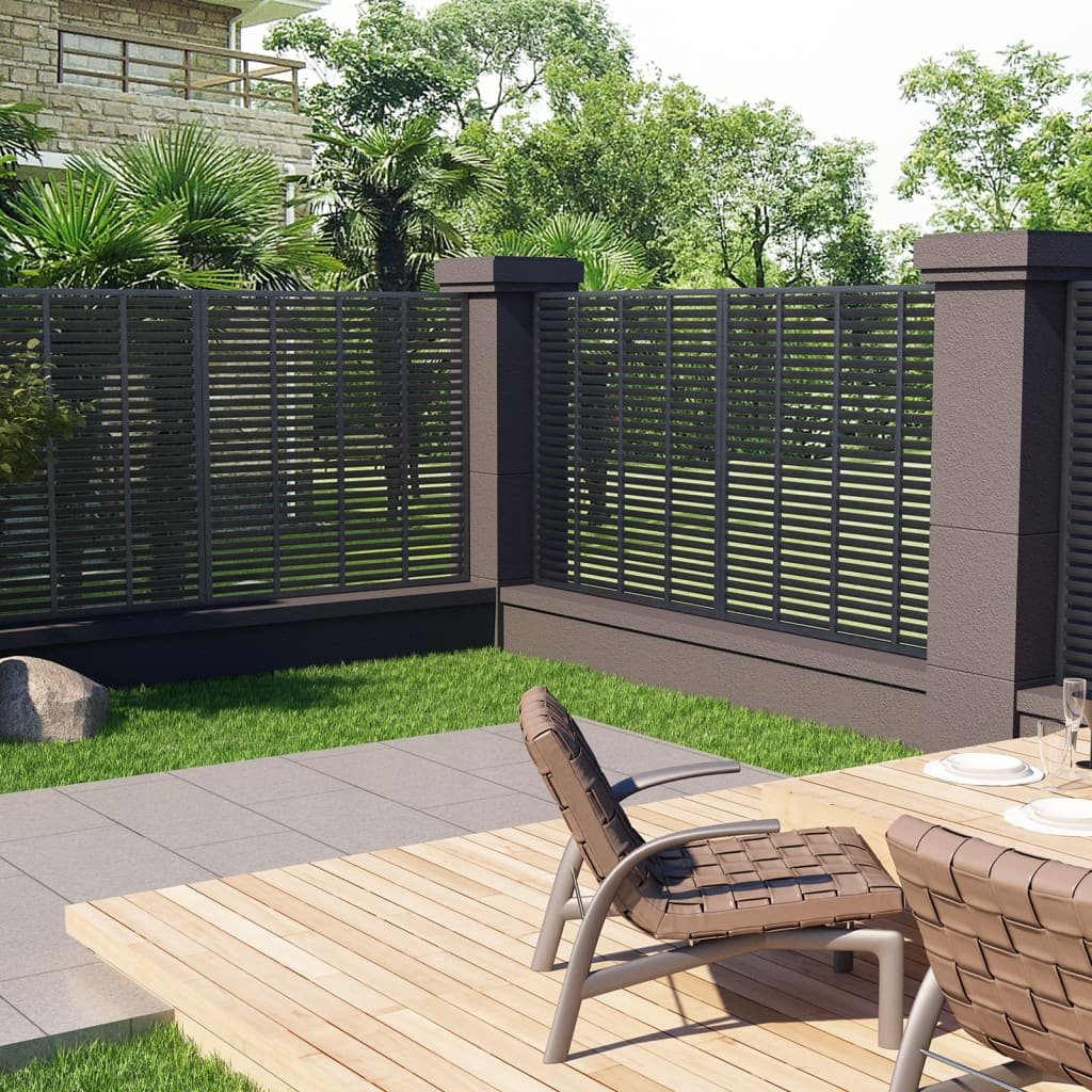 Vidaxl shumee żaluzjowe WPC 180x180 cm szare