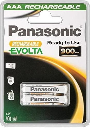 Panasonic 1x2 NiMH Micro AAA 900 mAh P03E/2B900