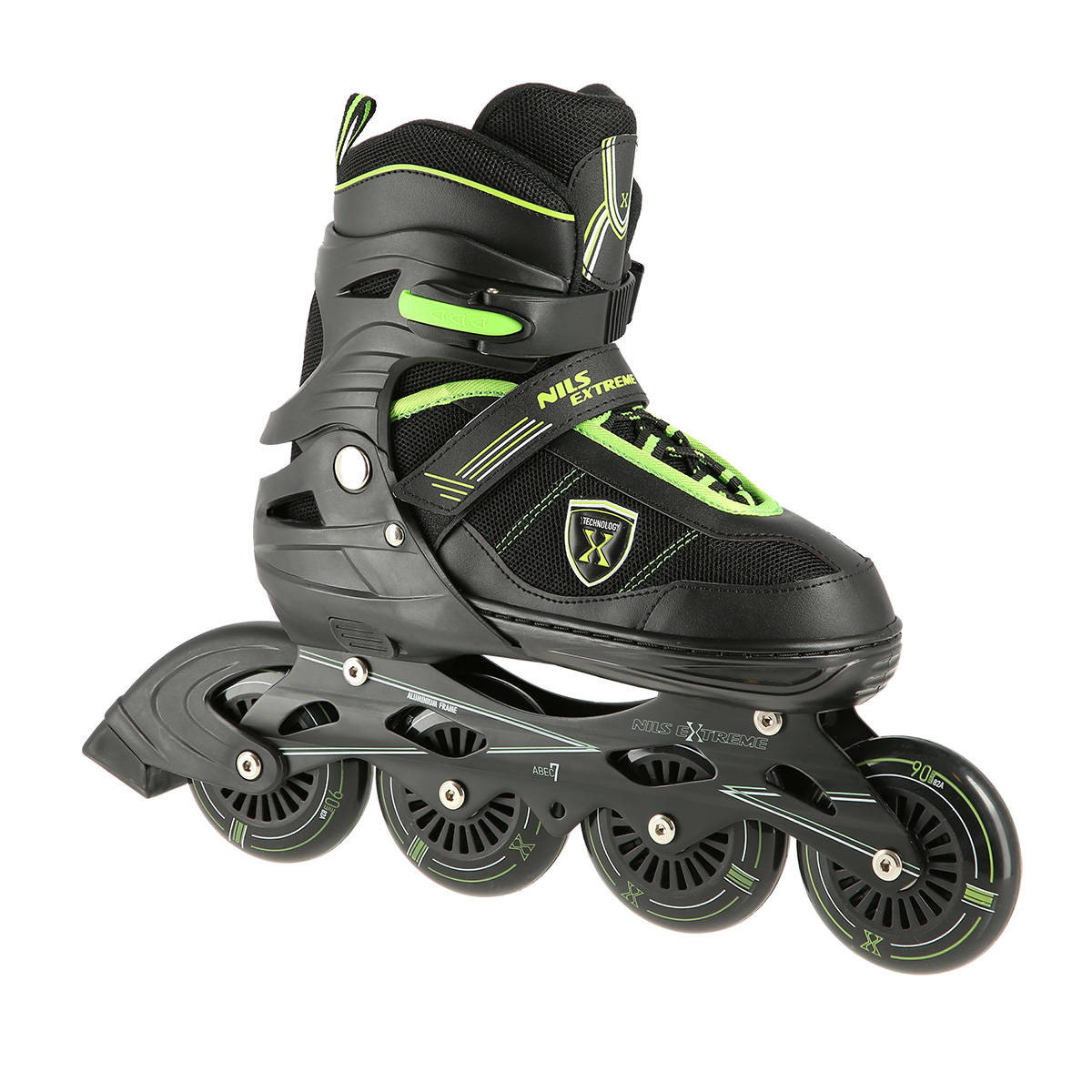 Łyżworolki NA19088 Nils Extreme czarno-zielone - 35-38