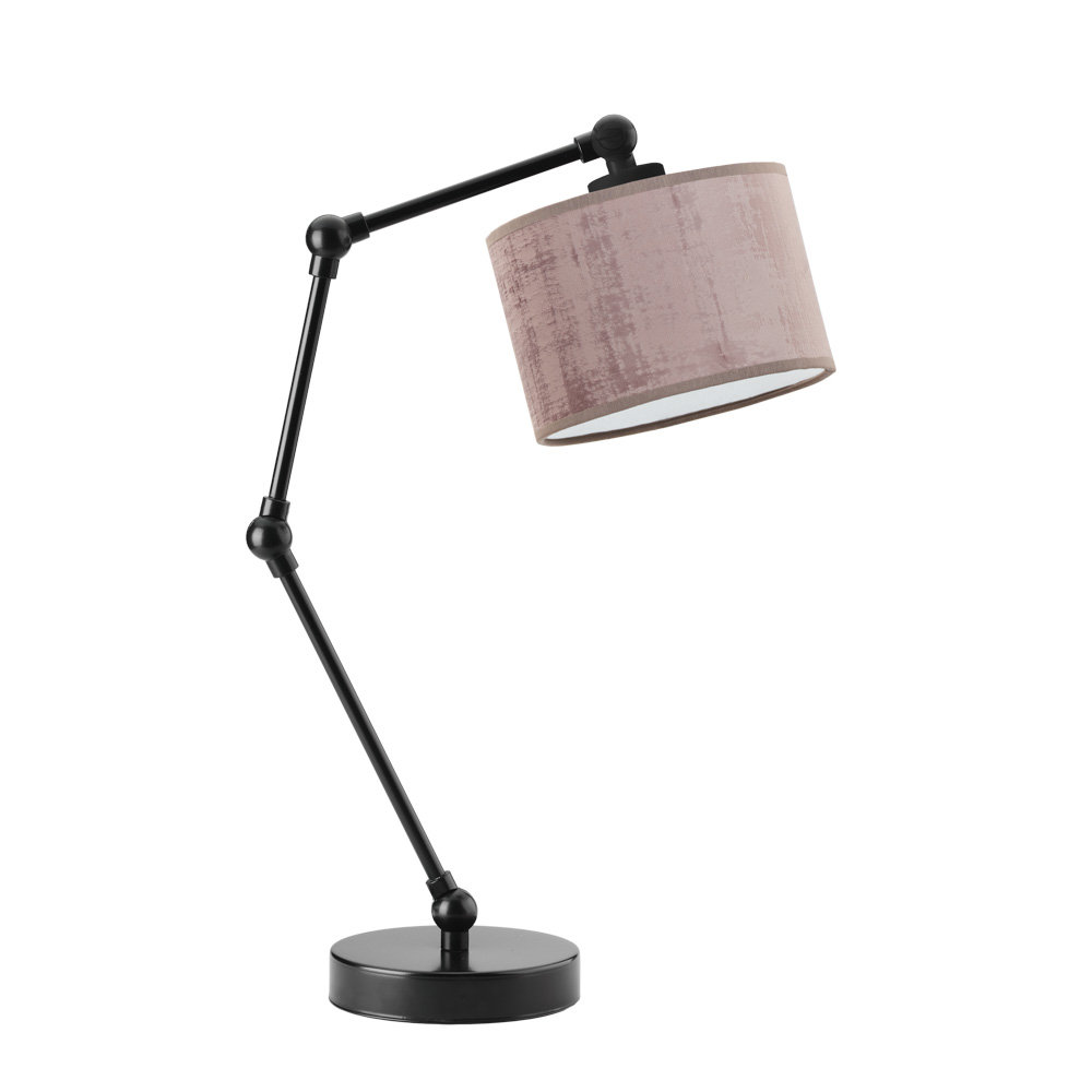 Designerska Lampka Nocna Z Welurowym Kloszem Asmara Velur, Różowy